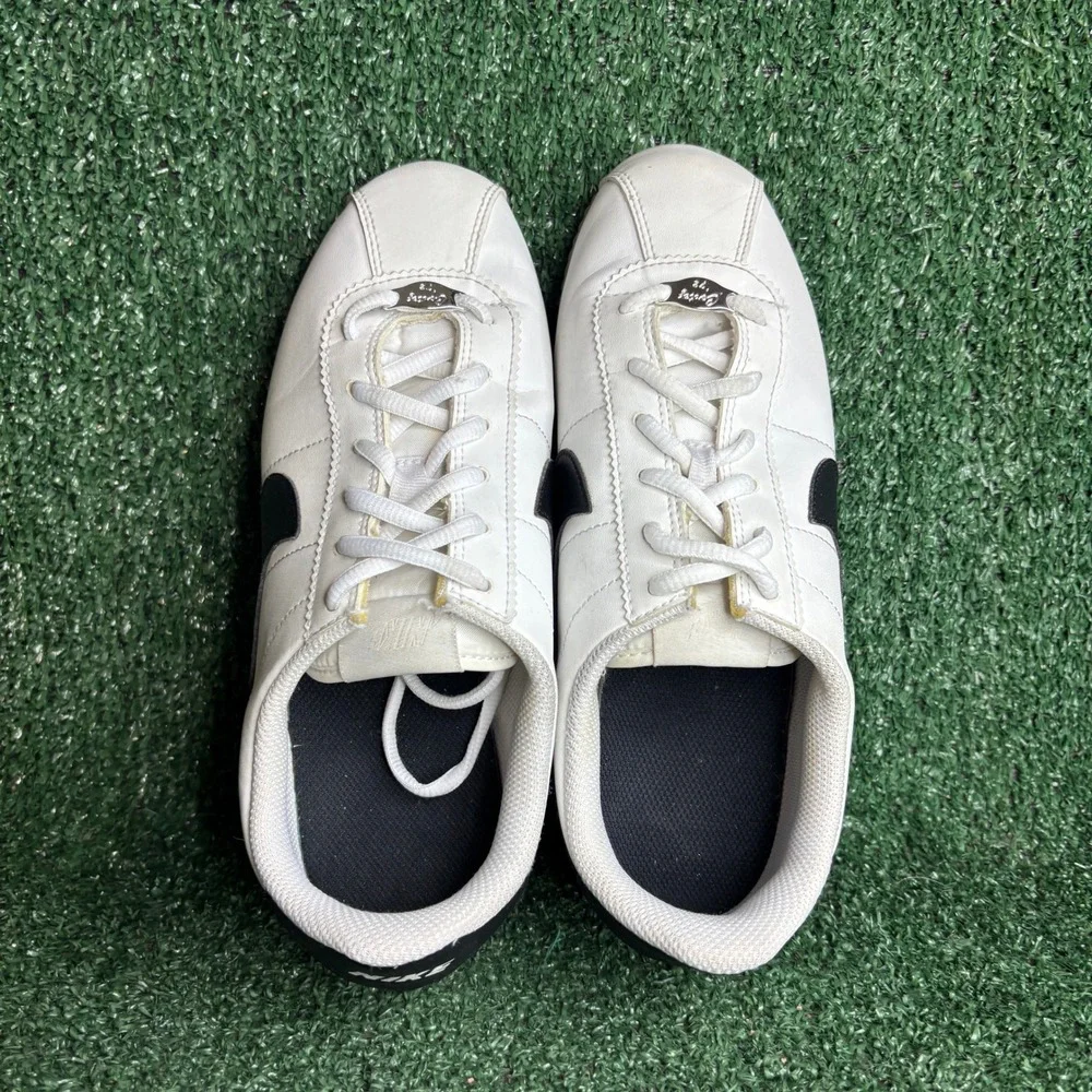 Nike Cortez Basic SL GS 904764-102 Classic Sneakers White Black Womens 8.5(7Y)‎